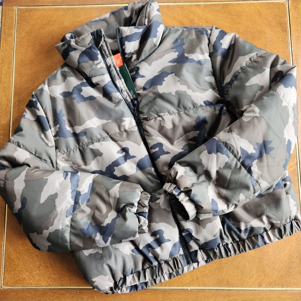 Nwt Wild Fable Camoflauge Bomber Puffer Jacket Cropped Waistline SOLD OUT NEW